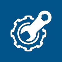 White spanner in cog icon.
