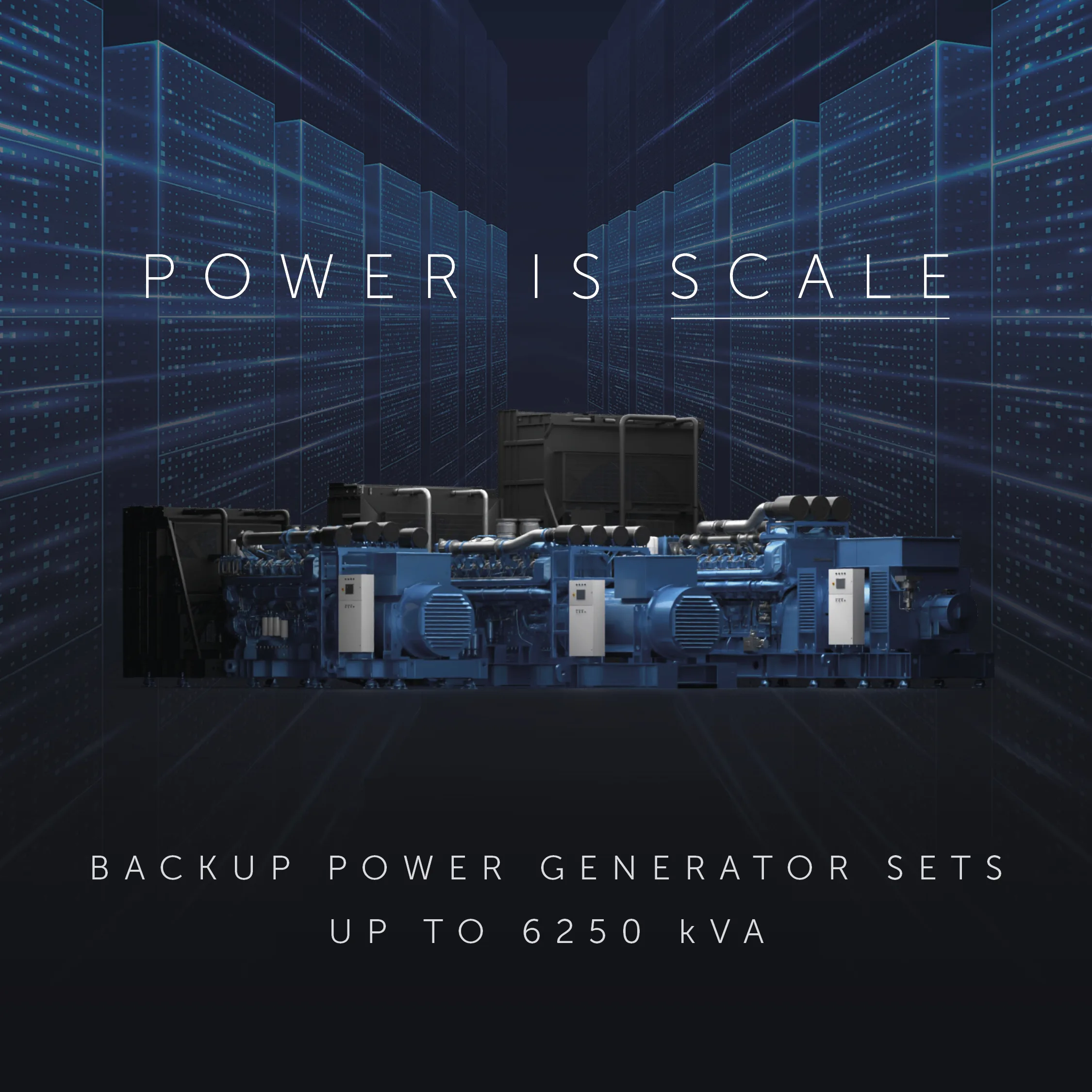Generator sets engineered for demanding Data Centre power requirements.